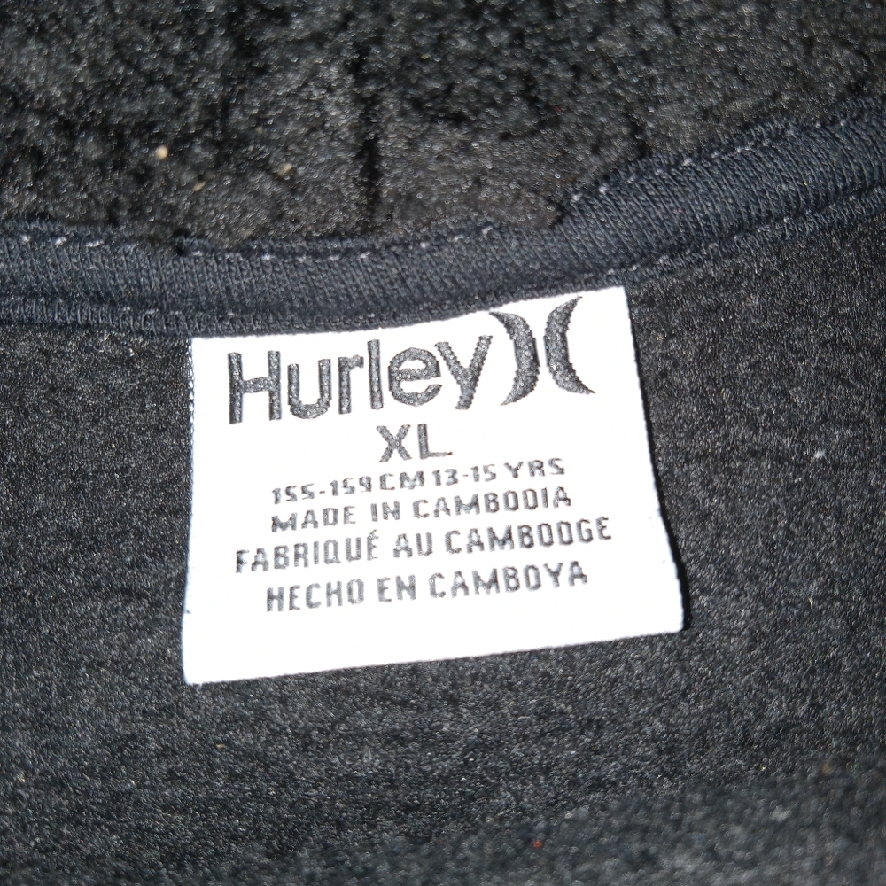🖤 NWOT Girls Black Silver Hurley Hoodie Size XL Cold Snow Rain Comfortable - Picture 2 of 3